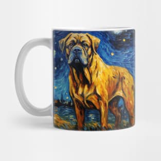 Boerboel in Starry Night style Mug